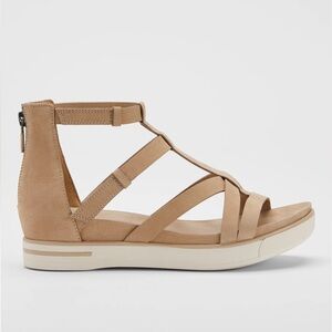 Eileen Fisher Sola Tumbled Nubuck Leather Sneaker Sandal Tan Beige Women's 9.5
